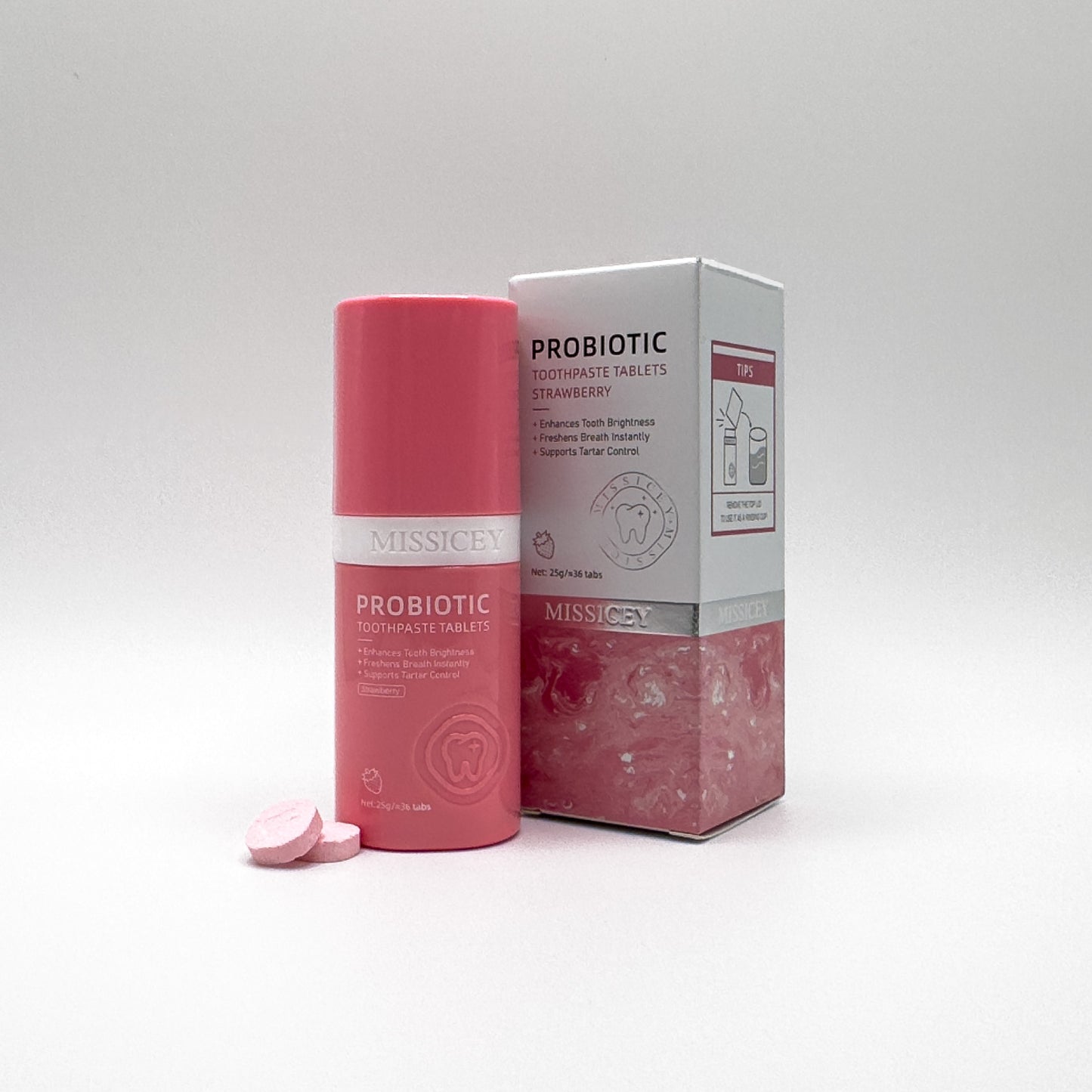 Probiotic Toothpaste Tablets STRAWBERRY